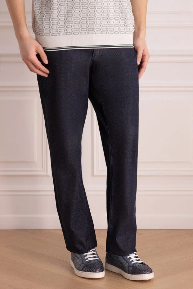 Zilli men's classic fit jeans made of uniform denim without abrasions 197090 - photo 3