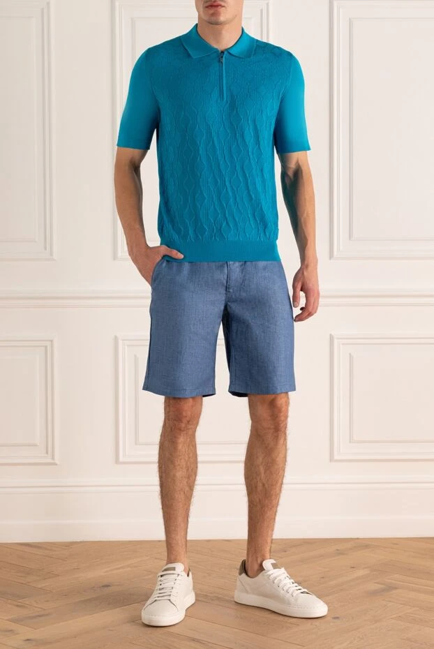 Zilli man blue linen shorts for men buy with prices and photos 167268 - photo 2