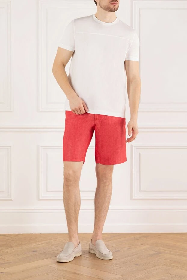 Zilli red linen shorts for men 167274 - photo 2