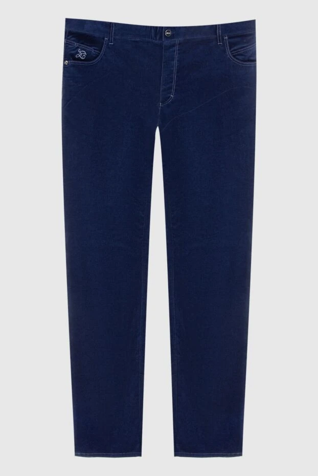 Zilli мужские джинсы из хлопка и кашемира синие мужские купить с ценами и фото 167280 - фото 1