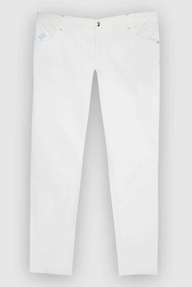 Zilli мужские брюки из хлопка бежевые мужские купить с ценами и фото 167294 - фото 1