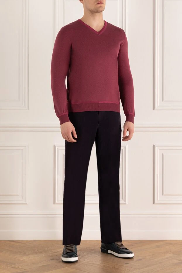 Zilli man cotton and polyamide jeans burgundy for men buy with prices and photos 167304 - photo 2