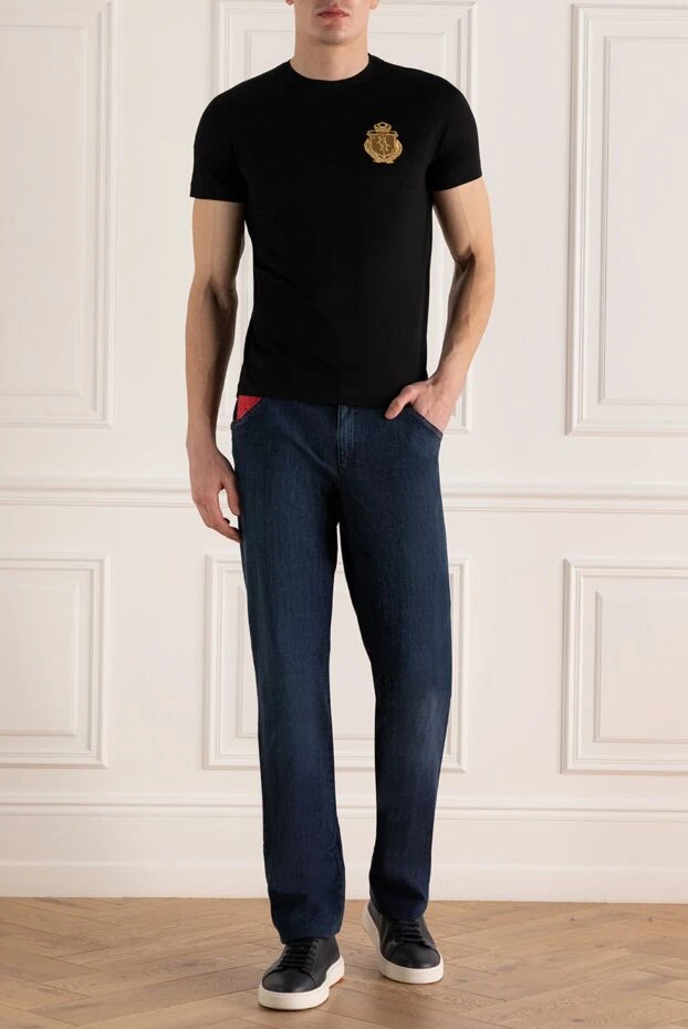Zilli мужские джинсы из хлопка синие мужские купить с ценами и фото 167307 - фото 2
