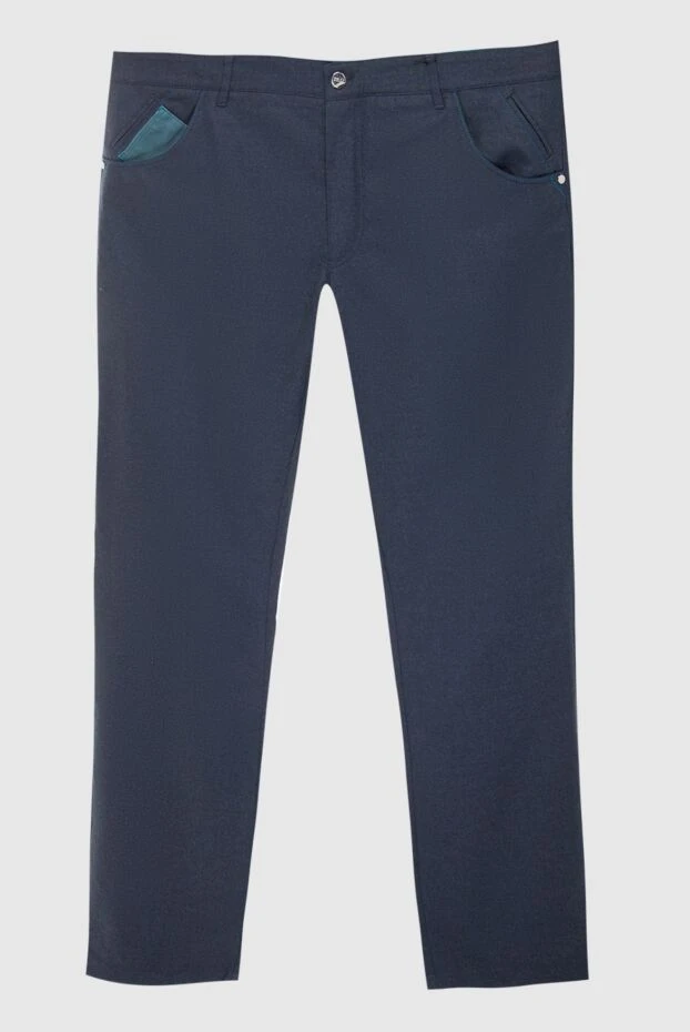 Zilli мужские брюки из шерсти синие мужские купить с ценами и фото 167314 - фото 1