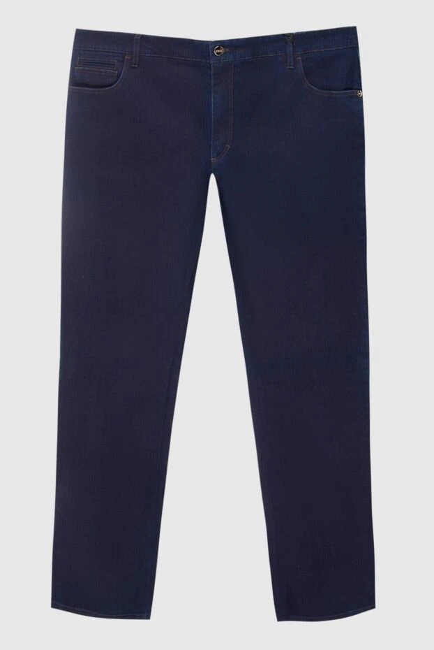 Zilli мужские джинсы из хлопка и эластана синие мужские купить с ценами и фото 167316 - фото 1