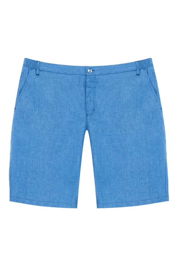 Zilli мужские шорты из льна синие мужские купить с ценами и фото 167322 - фото 1
