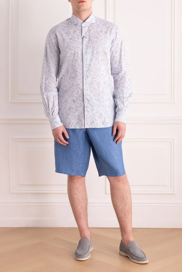Zilli мужские шорты из льна синие мужские купить с ценами и фото 167322 - фото 2
