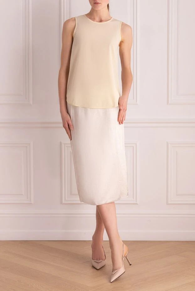 Tom Ford женские юбка из вискозы и льна белая женская купить с ценами и фото 167326 - фото 2