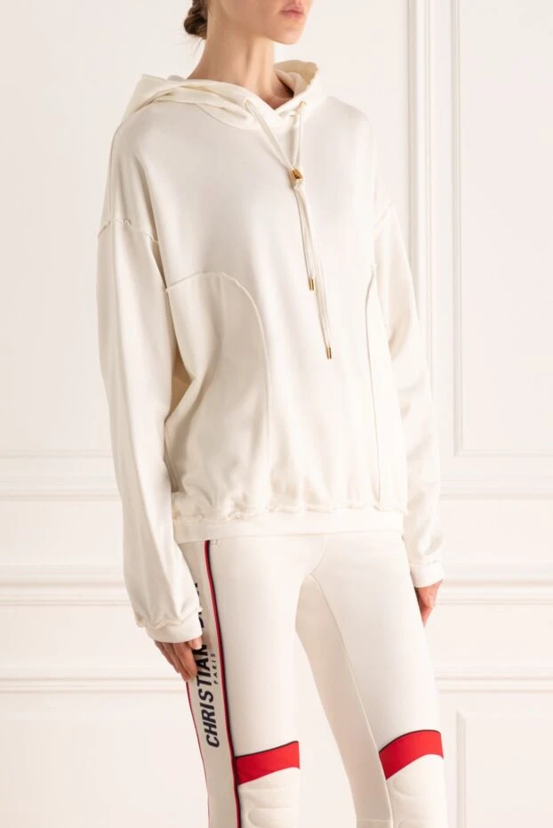 Tom Ford woman silk and cotton hoodie white for women 167327 - photo 3