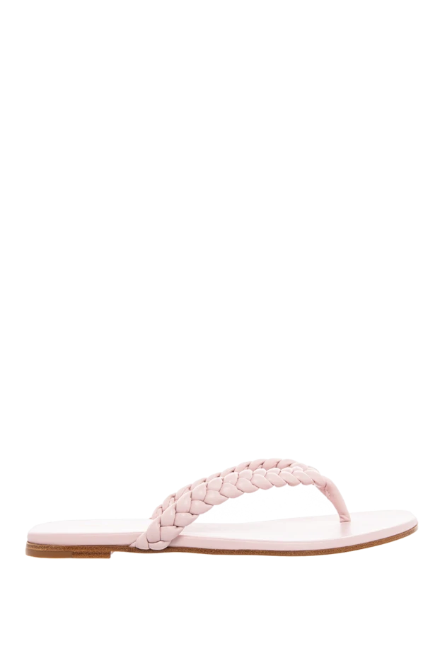Gianvito Rossi woman pink leather flip-flops for women buy with prices and photos 167341 - photo 1