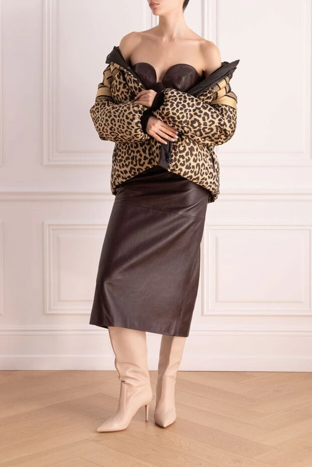 Dior женские пуховик из полиэстера коричневый женский купить с ценами и фото 167353 - фото 2