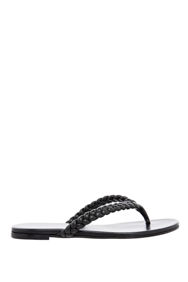 Gianvito Rossi woman black leather flip-flops for women buy with prices and photos 167367 - photo 1