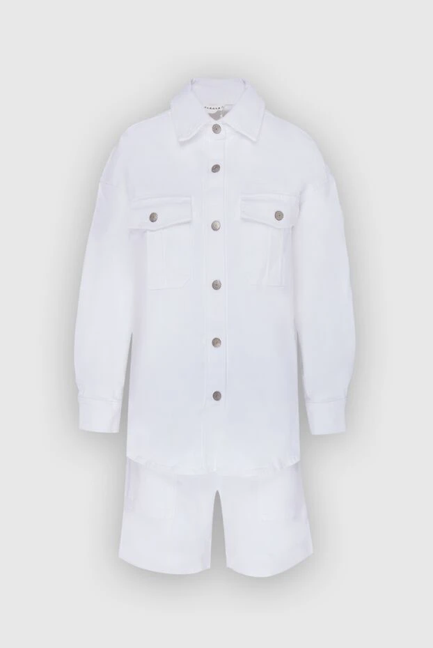 P.A.R.O.S.H. жіночі костюм з шортами з бавовни та еластану білий жіночий купити фото з цінами 167385 - фото 1