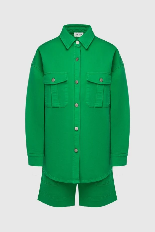 P.A.R.O.S.H. женские костюм с шортами из хлопка и эластана зеленый женский купить с ценами и фото 167386 - фото 1