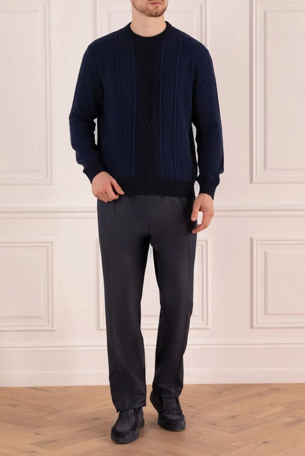 Zilli man cashmere jumper blue for men buy with prices and photos 167393 - photo 2