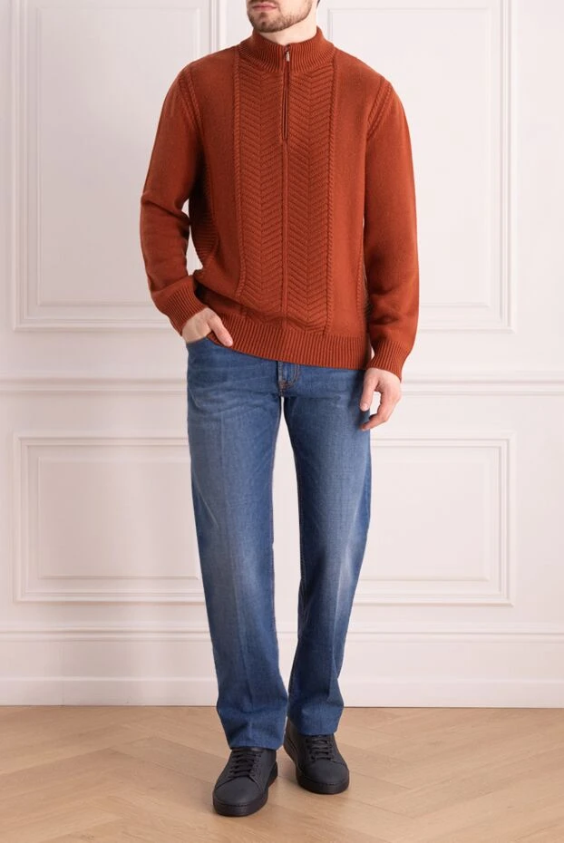 Zilli man troyer cashmere and silk brown for men buy with prices and photos 167397 - photo 2