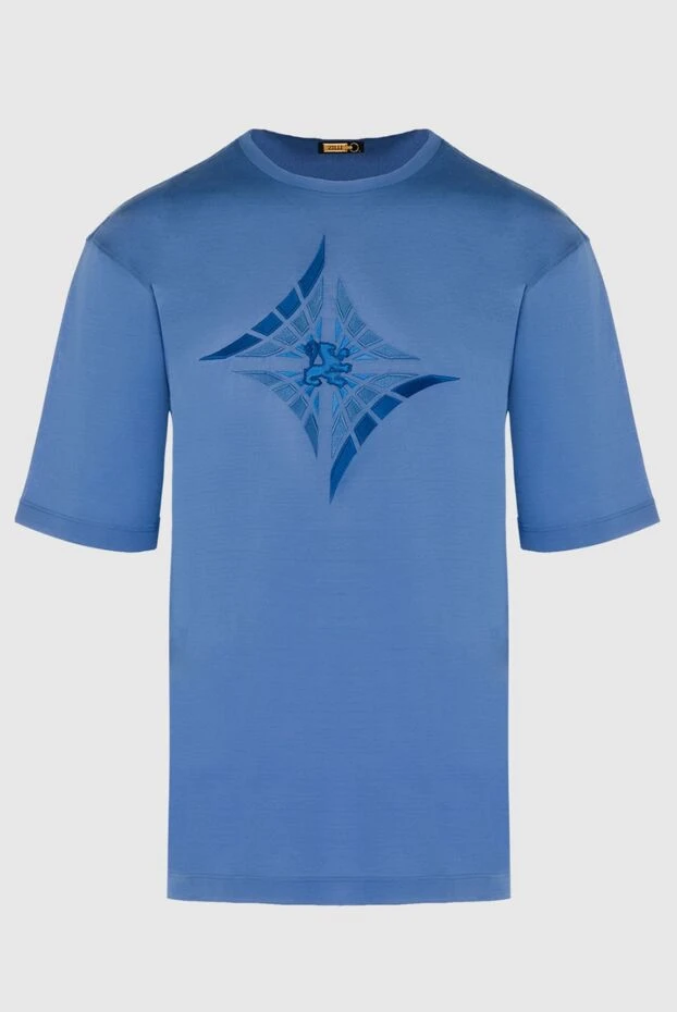 Zilli мужские футболка из хлопка синяя мужская купить с ценами и фото 167402 - фото 1