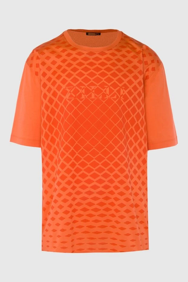 Zilli мужские футболка из хлопка оранжевая мужская купить с ценами и фото 167410 - фото 1
