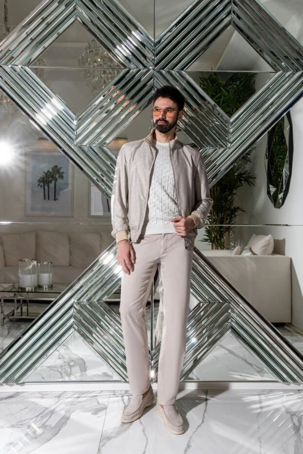 Zilli white short-sleeve jumper with a geometric pattern for men 167412 - photo 2