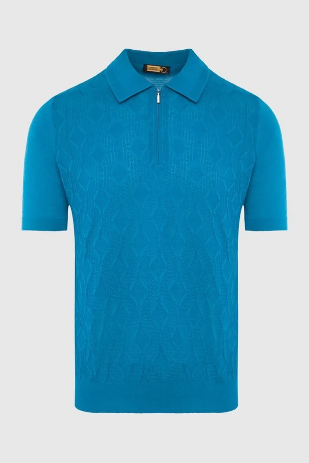 Zilli man men's blue silk and viscose polo buy with prices and photos 167414 - photo 1