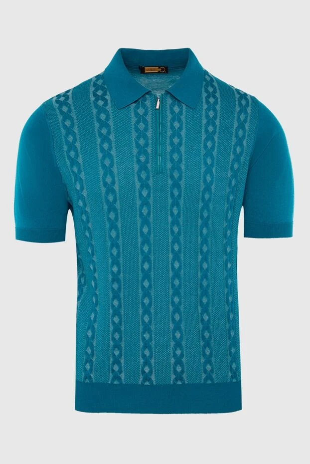 Zilli man polo in silk, cotton and crocodile skin green for men buy with prices and photos 167415 - photo 1