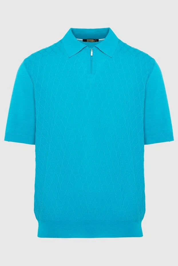 Zilli man cotton and silk polo blue for men buy with prices and photos 167417 - photo 1