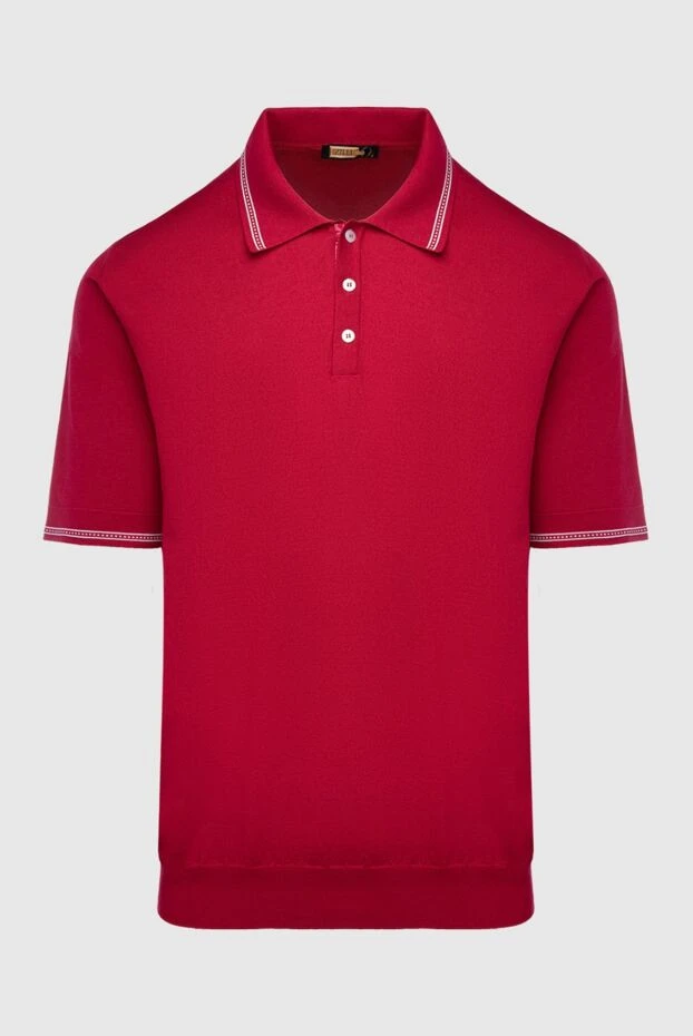 Zilli man cotton, silk and crocodile leather polo red for men 167420 - photo 1