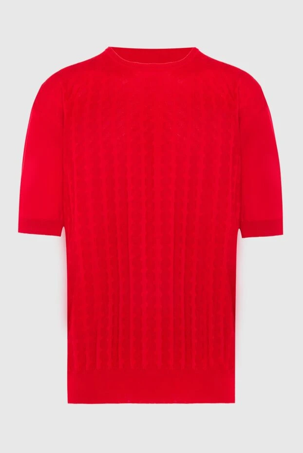 Zilli man short sleeve jumper in silk and cotton red for men buy with prices and photos 167421 - photo 1