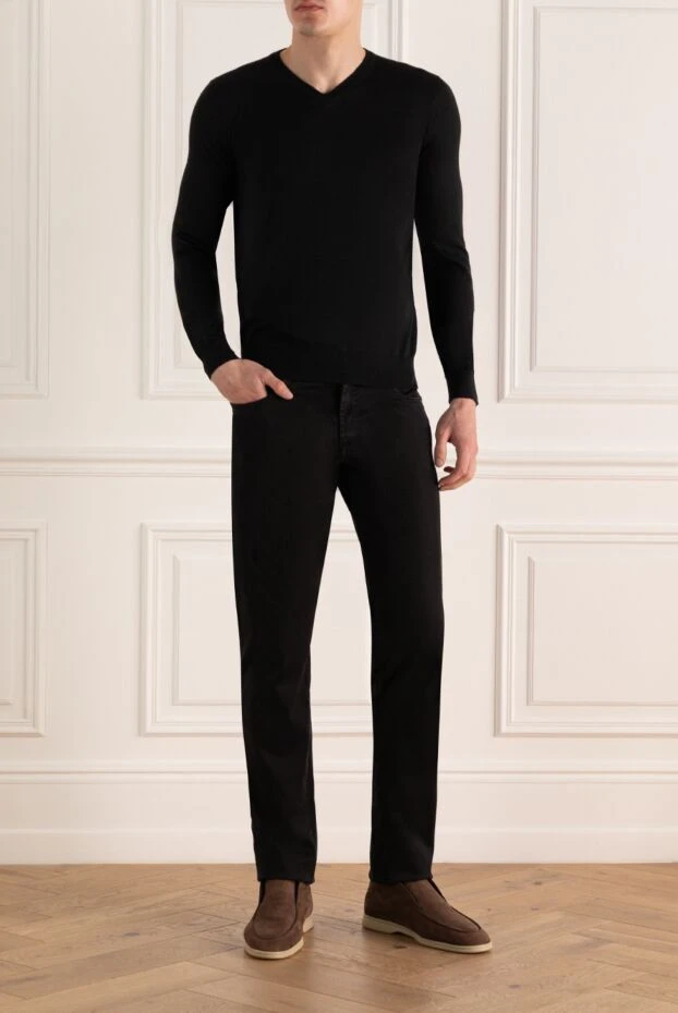 Zilli man cashmere and silk jumper black for men buy with prices and photos 167427 - photo 2