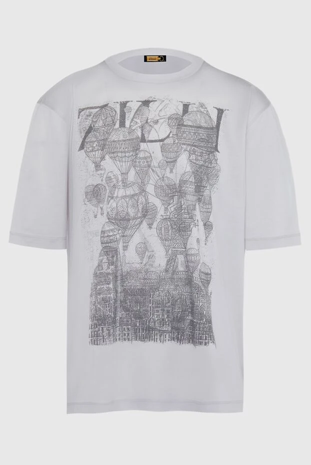 Zilli мужские футболка из хлопка белая мужская купить с ценами и фото 167428 - фото 1