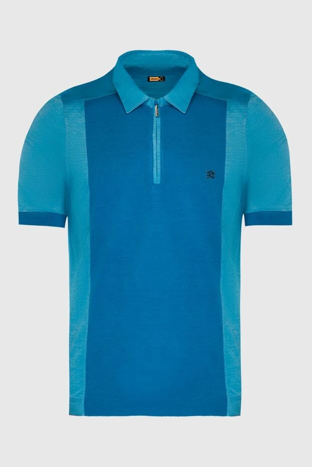 Zilli man cotton and silk polo blue for men buy with prices and photos 167432 - photo 1