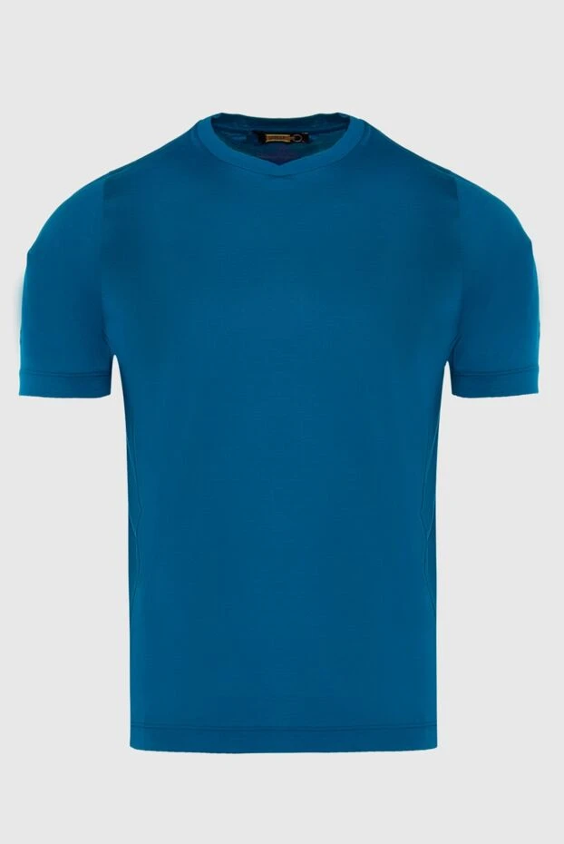 Zilli мужские футболка из хлопка синяя мужская купить с ценами и фото 167434 - фото 1