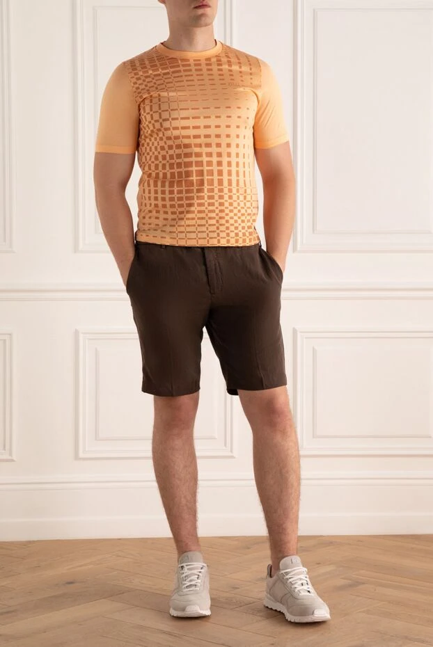 Zilli мужские футболка из хлопка оранжевая мужская купить с ценами и фото 167438 - фото 2