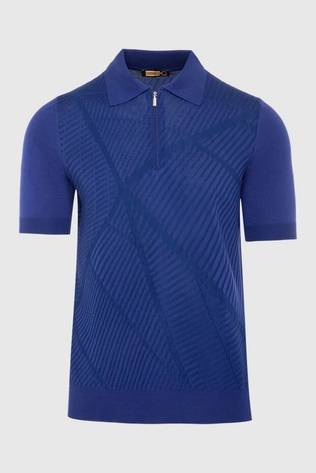 Zilli man cotton and silk polo blue for men buy with prices and photos 167440 - photo 1