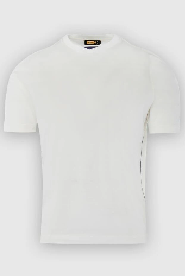 Zilli мужские футболка из хлопка белая мужская купить с ценами и фото 167448 - фото 1