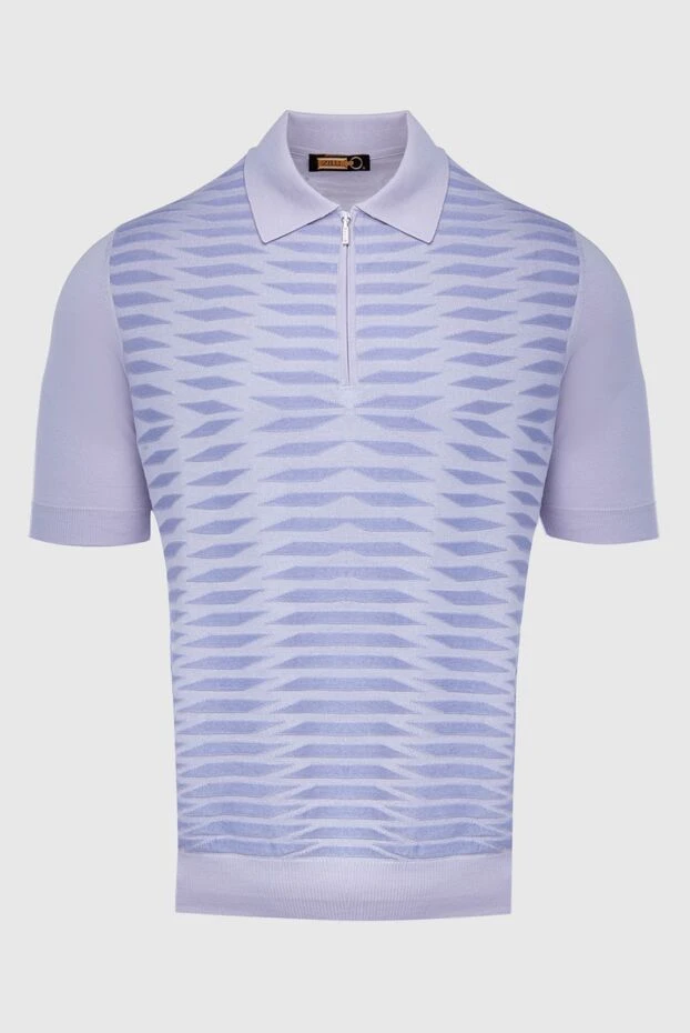 Zilli man cotton and silk polo blue for men buy with prices and photos 167452 - photo 1