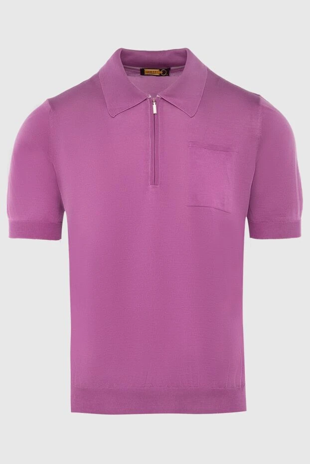 Zilli man cotton and silk polo shirt purple for men buy with prices and photos 167459 - photo 1