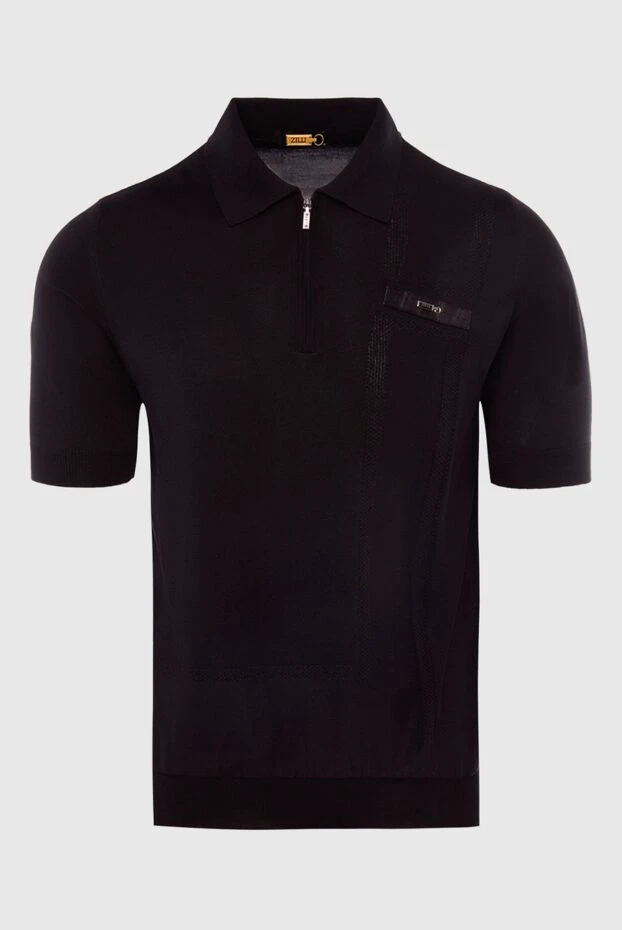 Zilli man cotton, silk and crocodile leather polo black for men buy with prices and photos 167464 - photo 1