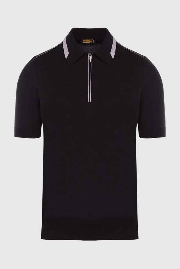 Zilli man cotton, silk and crocodile leather polo black for men 167469 - photo 1