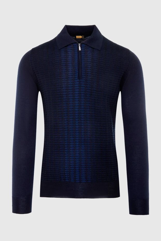 Zilli man men's blue long sleeve silk and cashmere polo buy with prices and photos 167473 - photo 1