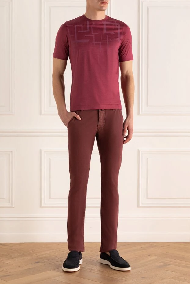 Zilli man burgundy cotton t-shirt for men buy with prices and photos 167474 - photo 2