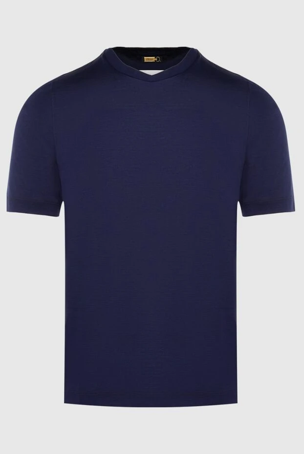 Zilli мужские футболка из хлопка синяя мужская купить с ценами и фото 167488 - фото 1