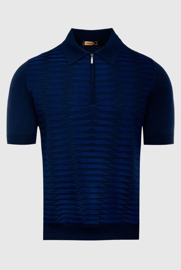 Zilli man cotton and silk polo blue for men buy with prices and photos 167490 - photo 1