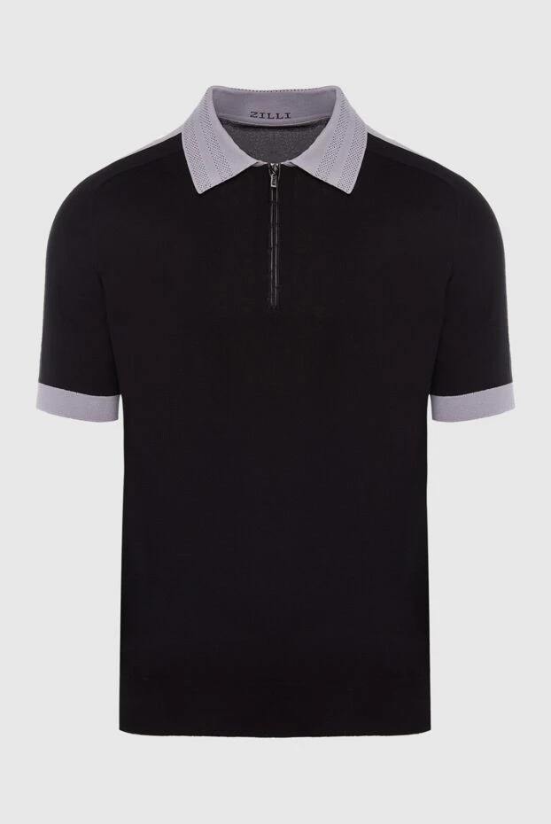Zilli man cotton, silk and crocodile leather polo black for men buy with prices and photos 167497 - photo 1