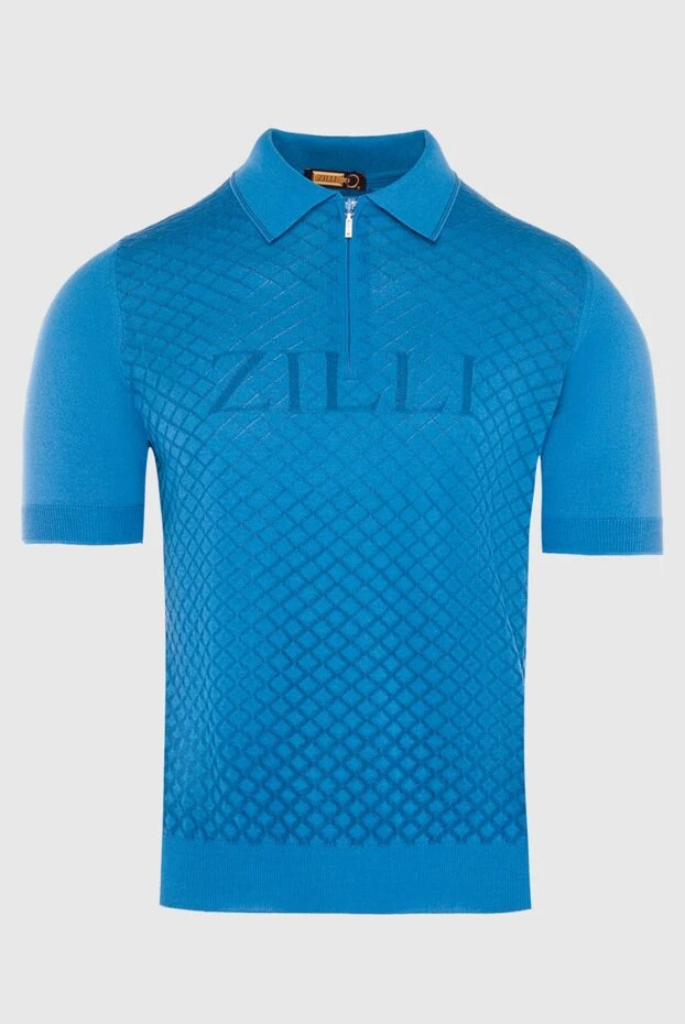 Zilli man cotton and silk polo blue for men buy with prices and photos 167499 - photo 1