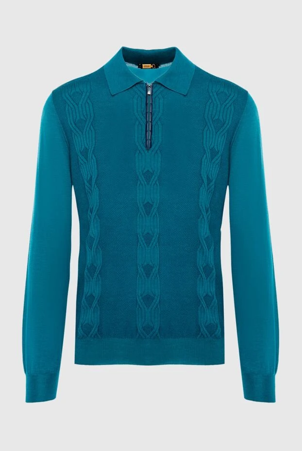 Zilli man long sleeve polo in silk, cashmere and crocodile skin green for men buy with prices and photos 167505 - photo 1