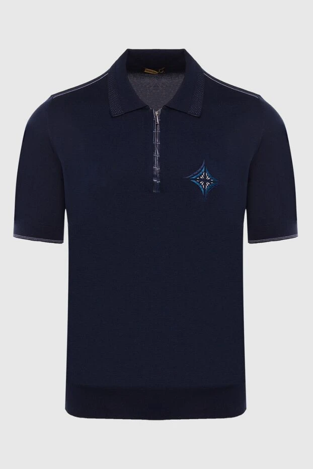 Zilli man cotton, silk and crocodile leather polo blue for men buy with prices and photos 167509 - photo 1