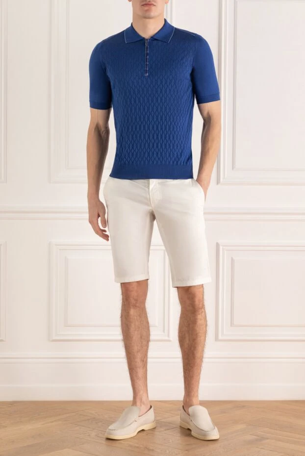 Zilli man polo in silk and crocodile skin blue for men buy with prices and photos 167512 - photo 2