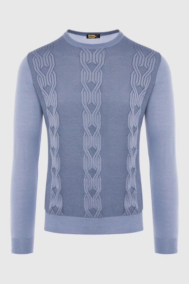 Zilli man blue cashmere and silk jumper for men buy with prices and photos 167515 - photo 1