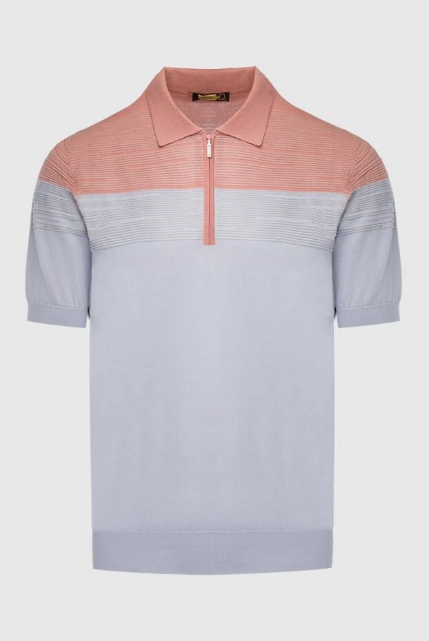 Zilli polo from cotton and silk gray for men 167519 - photo 1